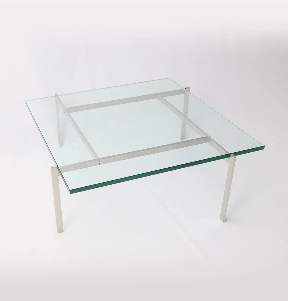 Katja Modern Coffee Table with 19mm Tempered Glass Top - Sturdy & Stylish Living Room Furniture for Small Spaces - Perfect for Apartments, Lounges & Contemporary Home Decor