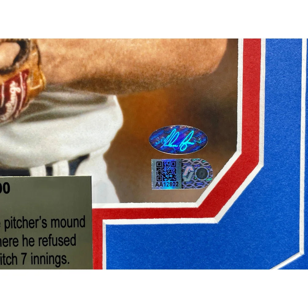 Nolan Ryan Autographed 8x10 Dual Photo Frame with Bloody Lip & Fight Scene - Includes COA & Player Hologram - Texas Rangers Memorabilia - Perfect for Sports Fans, Collectors & Man Cave Decor