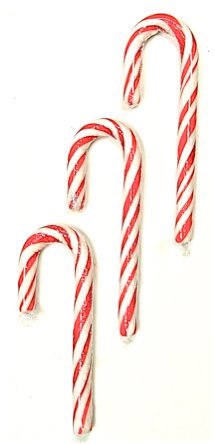 Sugar-Free 3.5 Inch Handmade Peppermint Candy Canes - Diabetic Friendly Holiday Treat (Pack of 9) - Perfect for Christmas Stockings, Party Favors & Gift Giving