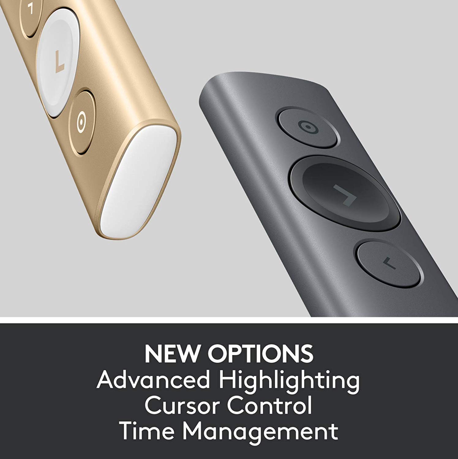 Logitech Spotlight Wireless Presentation Remote with Bluetooth - Advanced Digital Highlighting, 30M Range, Fast USB-C Charging - Compatible with PowerPoint, Keynote, Google Slides - Perfect for Business Meetings, Classroom Presentations & Remote Work