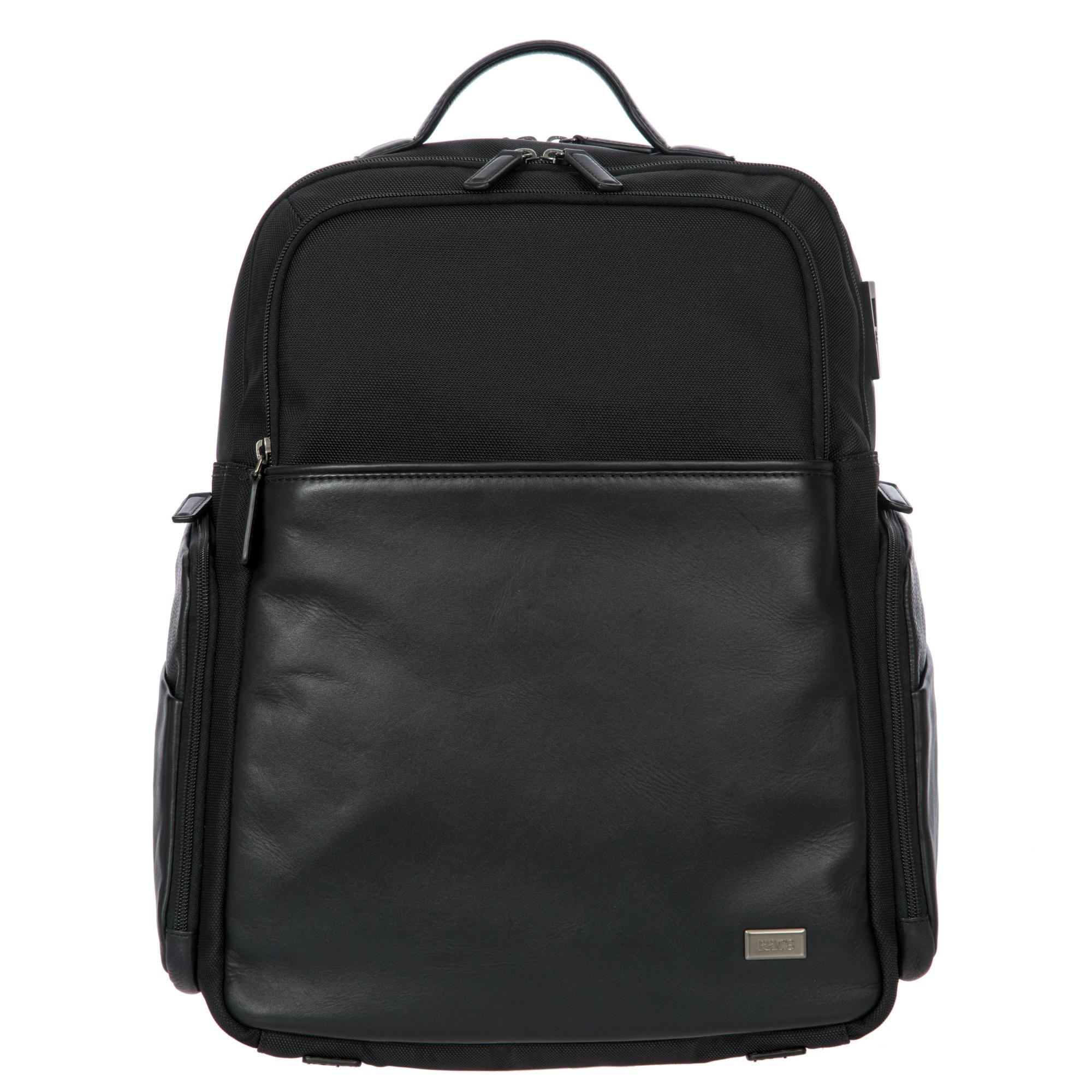 Brics Monza Business Backpack for Men & Women - Premium Leather Laptop Backpack with USB Charging Port - Perfect for Office, Travel & College