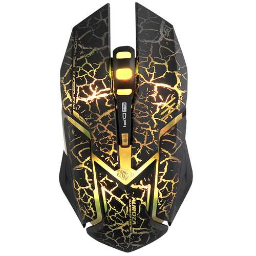 E Blue M639 4000DPI USB Wired Gaming Mouse with 6 Programmable Buttons & RGB Backlight - Crack Pattern Design for PC, Laptop, Esports & FPS Gaming