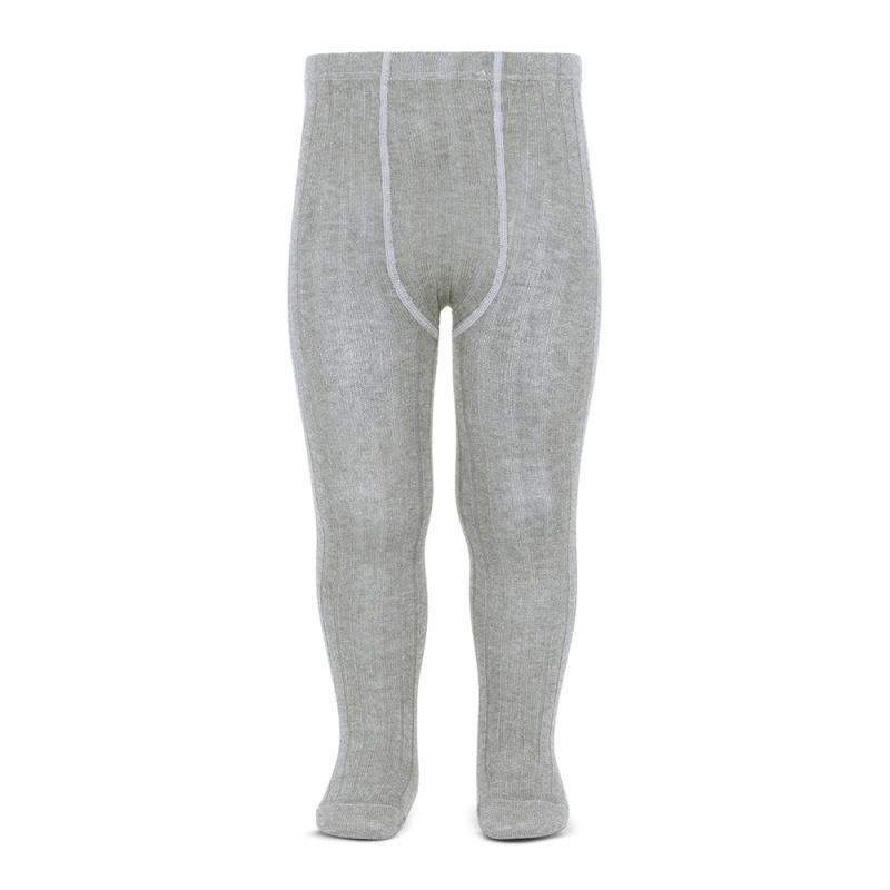 High Waist Aluminium Grey Ribbed Tights for Women - Comfortable & Stretchy Leggings for Yoga, Workout, Running, and Everyday Wear