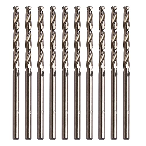 10Pcs M35 HSS-Co Cobalt Twist Drill Bits Set - 3mm Round Shank Spiral Drill Bits for Metal, Wood & Plastic - Perfect for DIY, Home Repair & Professional Metalworking Projects