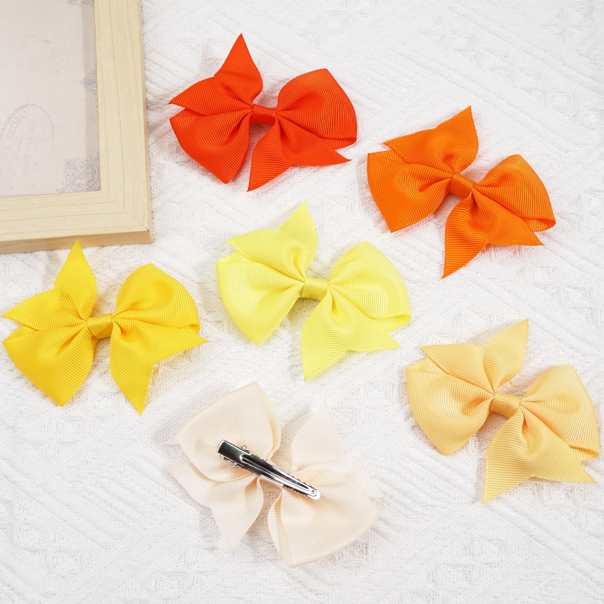 30PCS Girls' Hair Clips Set - 15 Colorful Grosgrain Ribbon Alligator Clips (3.5 Inch) for Toddlers & Kids - Perfect for School, Parties, Holidays & Daily Hair Styling