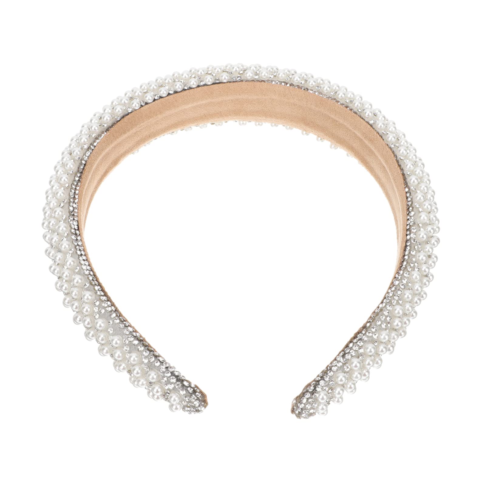 FOMIYES Women's Fashion Pearl Headband - Elegant White Wild Fabric Hair Accessories for Women & Girls | Perfect for Weddings, Parties & Everyday Wear