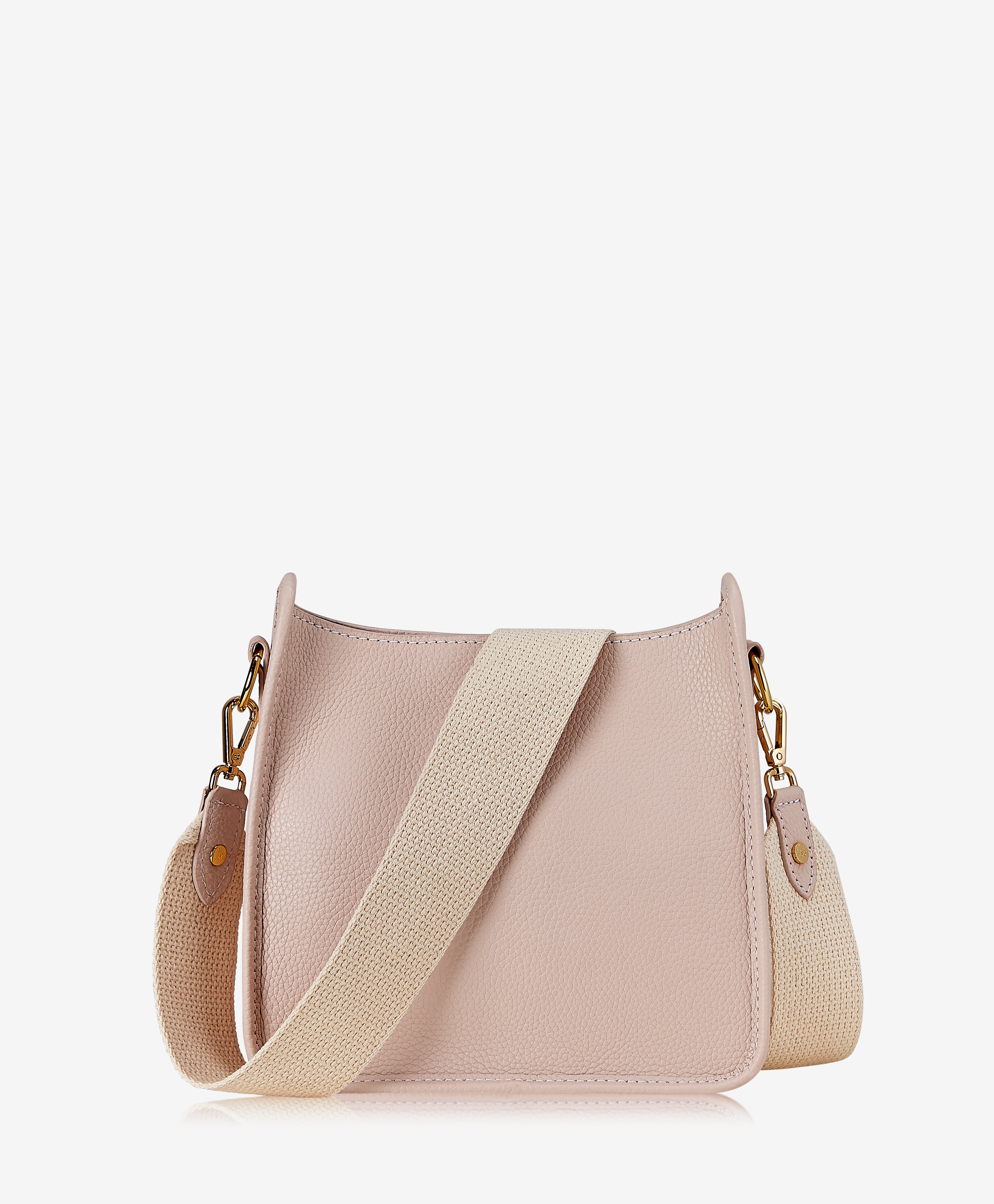 Elle Women's Crossbody Bag - Nude Pebble Grain Leather Purse for Everyday Use, Work, Travel & Shopping