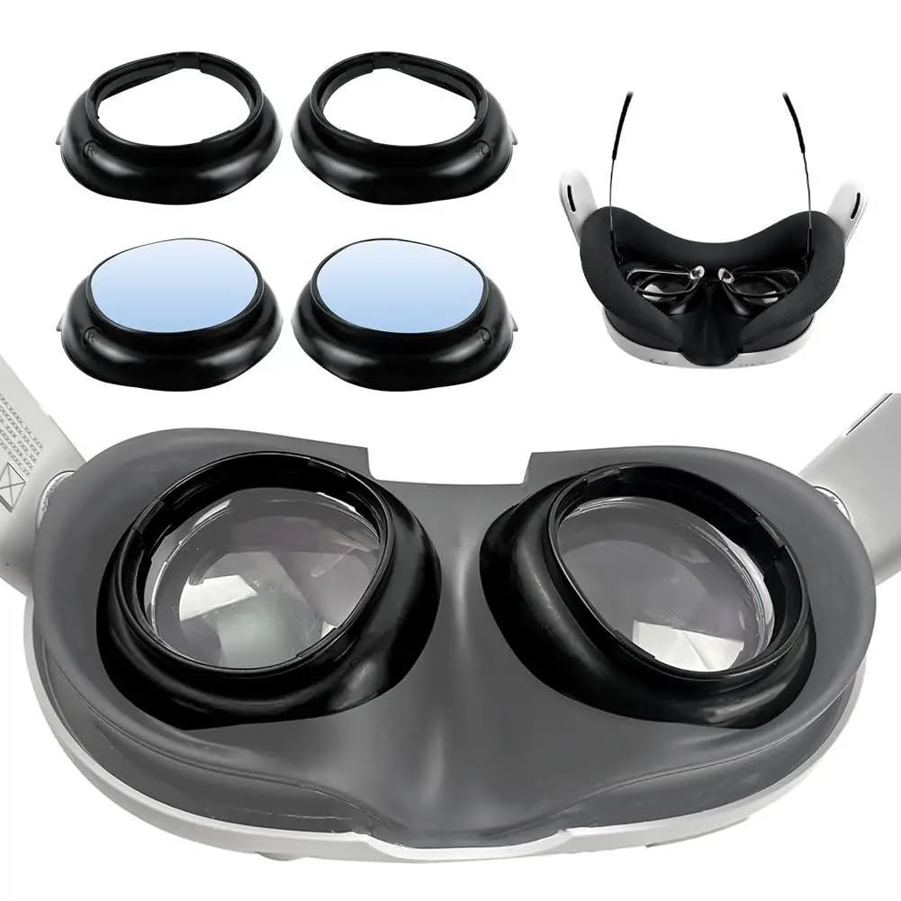 Scratch-Resistant VR Lens Protector & Spacer for Meta/Oculus Quest 3 - Anti-Myopia Frame, Controller & Headset Accessories - Perfect for Gaming, Virtual Reality, and Eye Protection