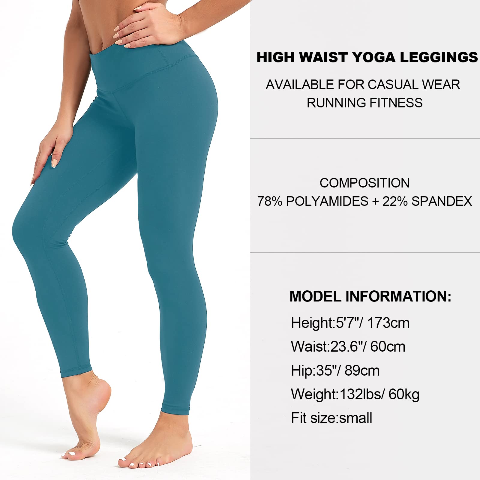 High Waisted Yoga Leggings for Women with Pockets - Tummy Control & Butt Lift Workout Leggings - Running, Gym & Lounge Pants for Active Women
