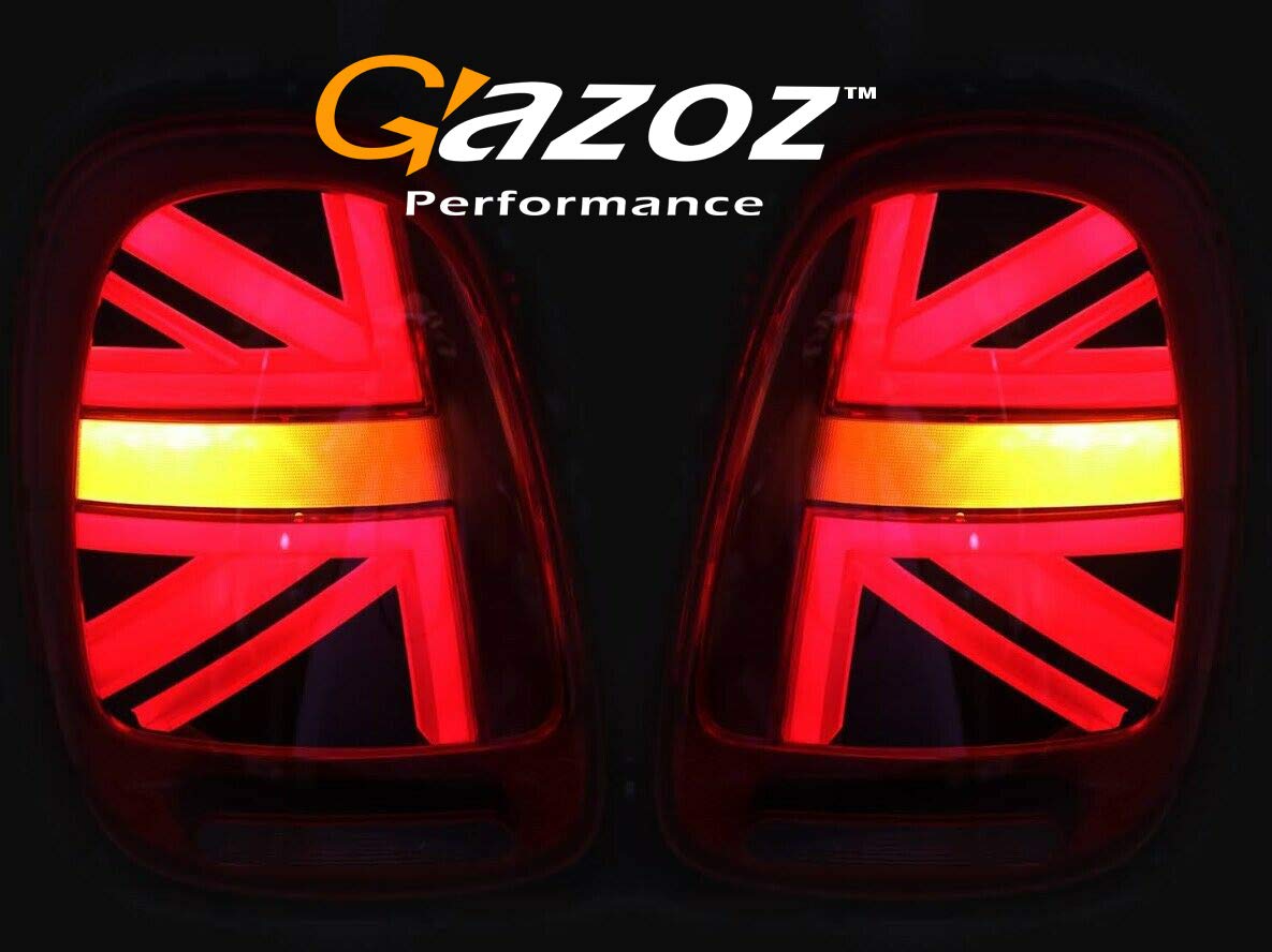 LED Tail Lights for 2014-2018 Mini Cooper F56 - UK Union Jack Design with Red Lens - Perfect for Car Customization & Night Driving Safety