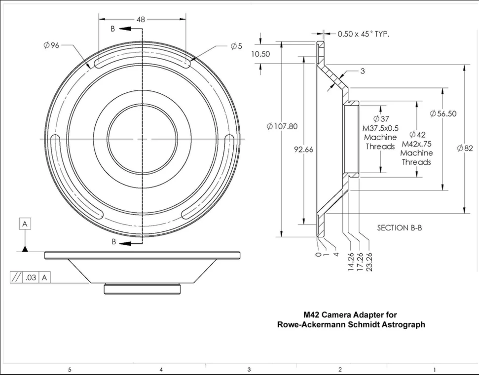 Open Box 11 Rowe Ackermann Schmidt Astrograph V2 OTA Only (91076) - Premium Telescope for Astrophotography & Stargazing