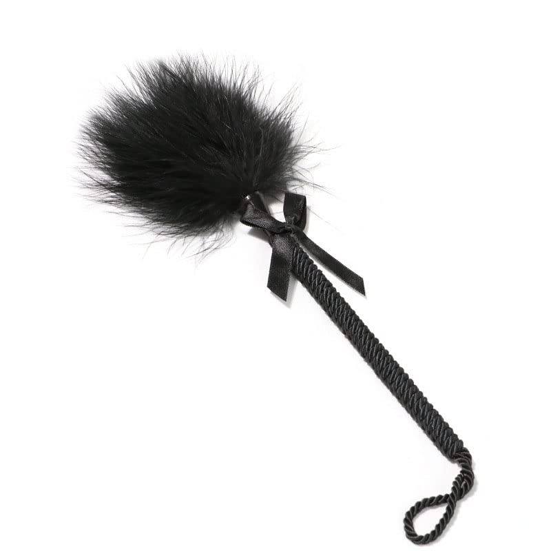 Sensual Feather Tickler for Couples - Black Adult Role Play Toy for Foreplay & Teasing - Perfect for Romantic Nights & Spicing Up Intimacy