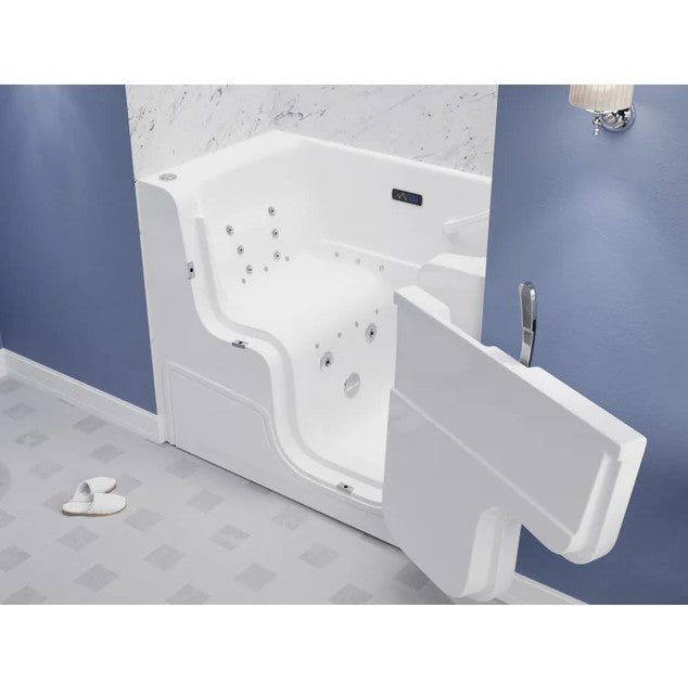 Anzzi 2953WCRWD 29x53 Inch Right Drain Walk-In Bathtub with Whirlpool Air Jets - Wheelchair Accessible Soaking Tub for Seniors & Mobility Needs | Bathroom Safety & Relaxation