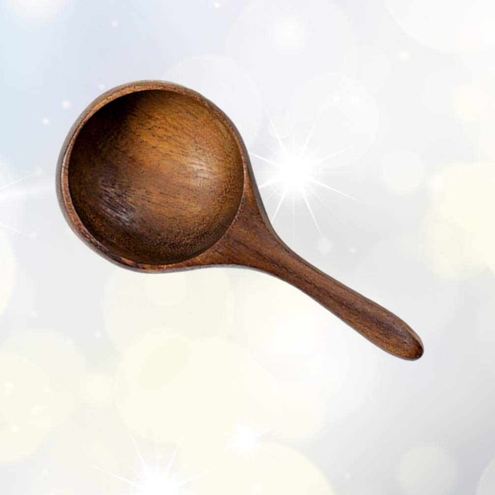 2PCS Acacia Wood Measuring Scoops for Coffee, Milk, Salt & Spices - Natural Mini Kitchen Scoop for Cooking & Baking - Perfect for Coffee Beans, Sugar & Flour