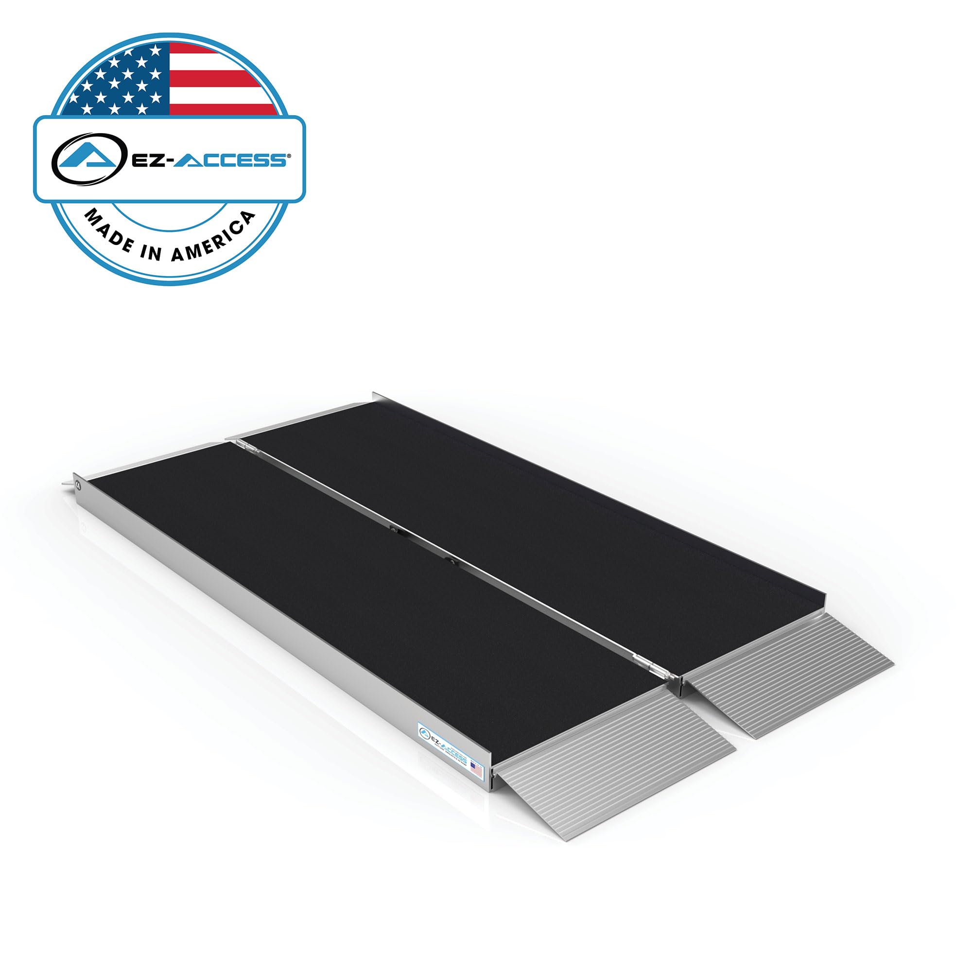 EZ-ACCESS 5 Ft Folding Wheelchair Ramp with Non-Slip Surface & Self-Adjusting Transition Plates - Portable Suitcase Ramp for Home, Vehicles & Mobility Access
