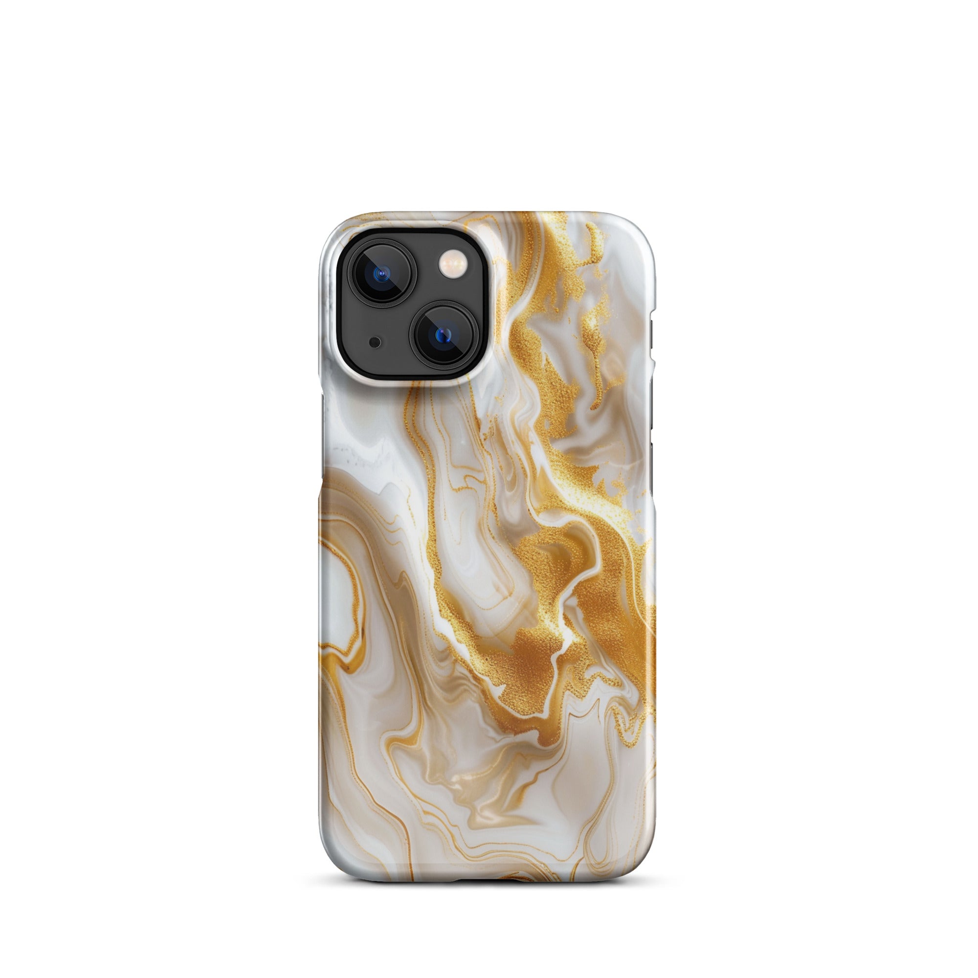 Elegant Gold Marble Snap Case for iPhone 14/13/12/11 Pro Max - Stylish Protective Cover with Secure Fit - Perfect for Daily Use, Work & Travel