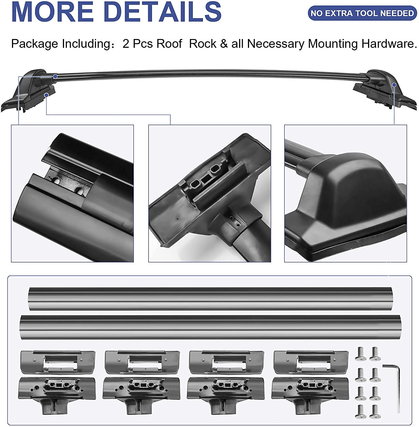 MOSTPLUS Universal Roof Rack Cross Bars - Compatible with Honda CRV 2007-2011 Models | Heavy Duty Cargo Carrier for Kayak, Canoe, Luggage & Outdoor Gear | Perfect for Camping, Road Trips & Adventure Travel