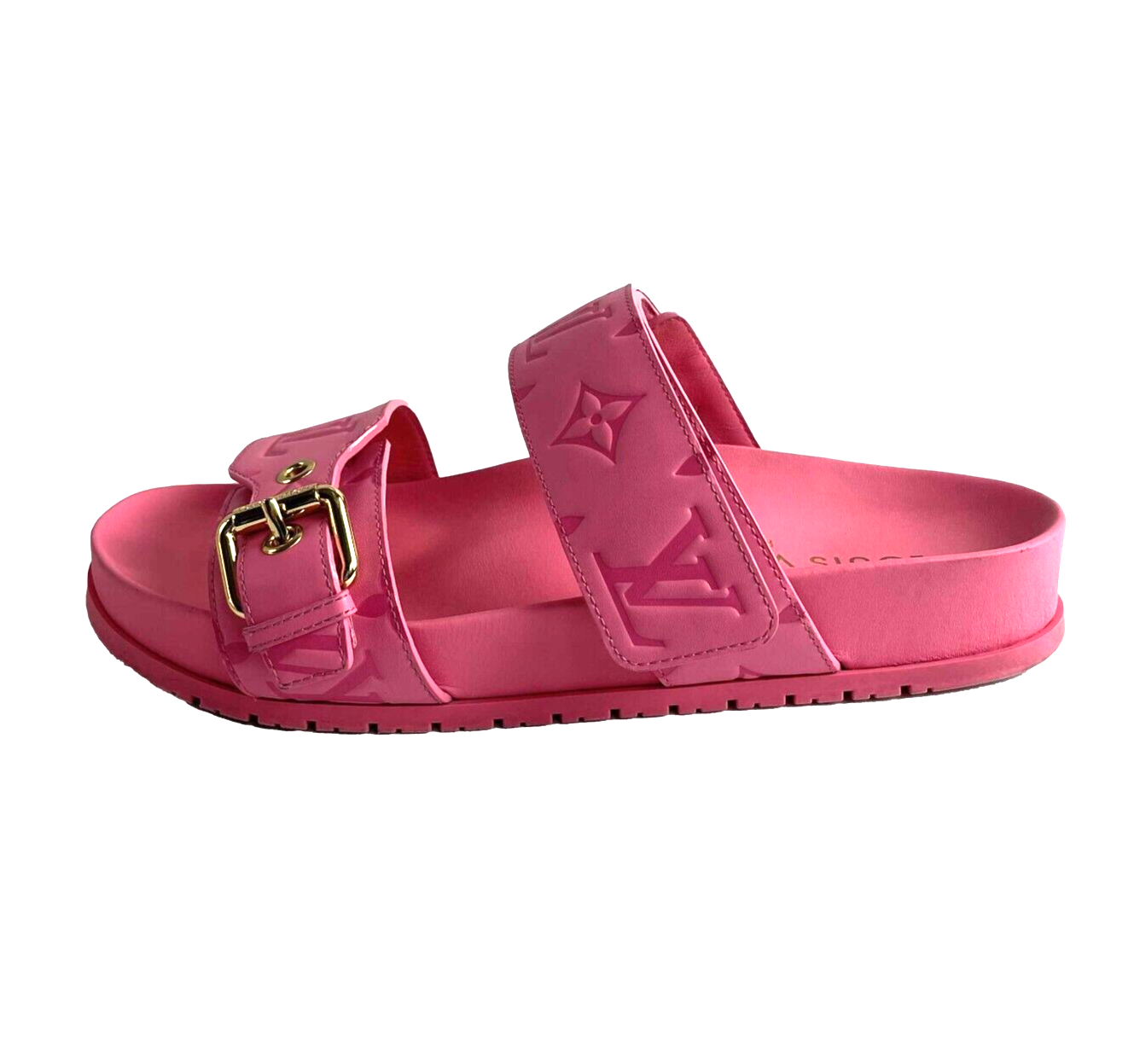 Louis Vuitton Bom Dia Flat Comfort Mule Slides - Pink Women's Luxury Sandals for Summer, Beach & Casual Outings