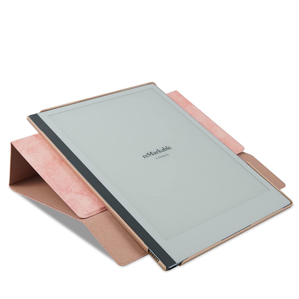 Premium Rotating Case for reMarkable 2 Paper Tablet - Protective Cover with Pen Holder & Stand Function - Pink - Perfect for Note-Taking, Drawing & Business Professionals