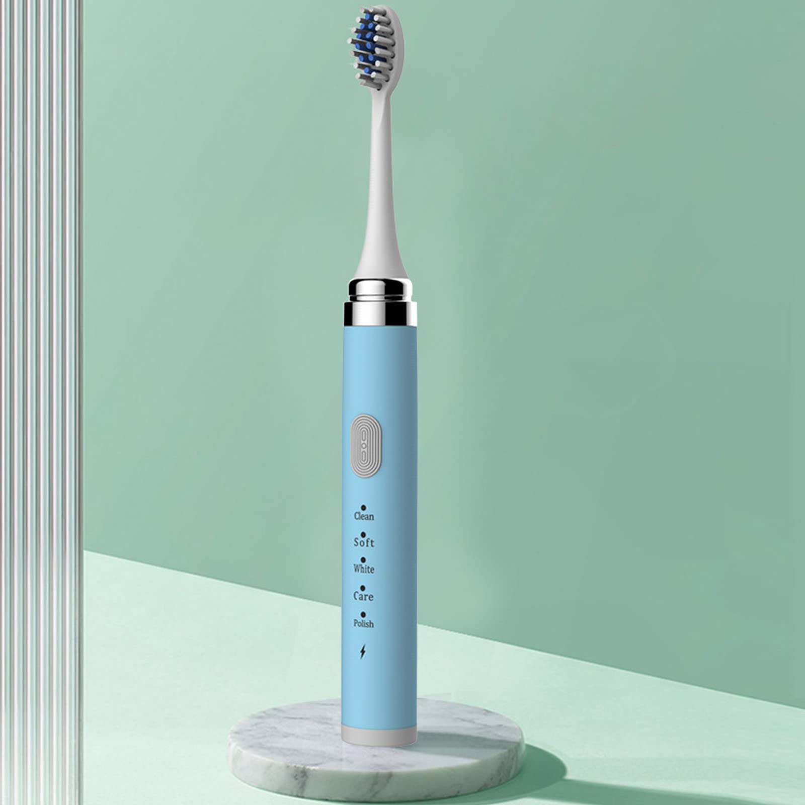 Smart Electric Toothbrush - 5 Modes, 5 Brush Heads, USB Charging for Adults & Kids | Home & Travel Use