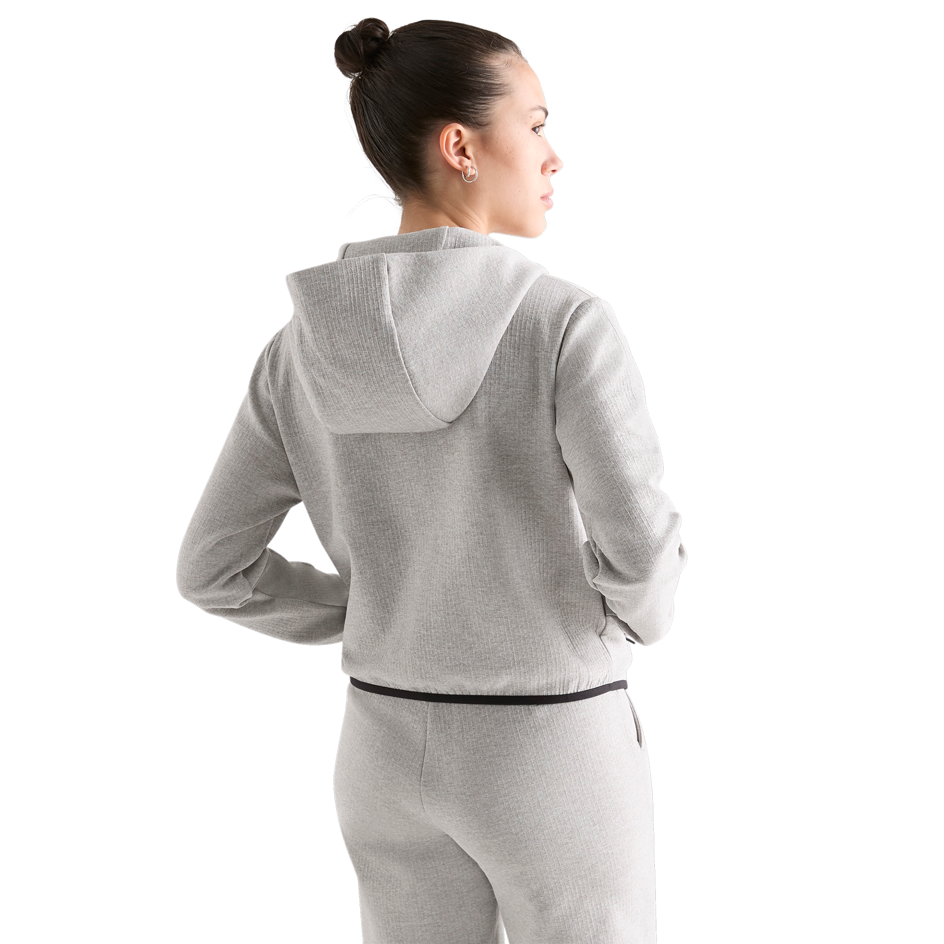 Women's Drive Cropped Zip Up Hoodie - Lightweight Fleece Jacket for Casual Wear & Outdoor Activities | Perfect for Running, Gym & Street Style