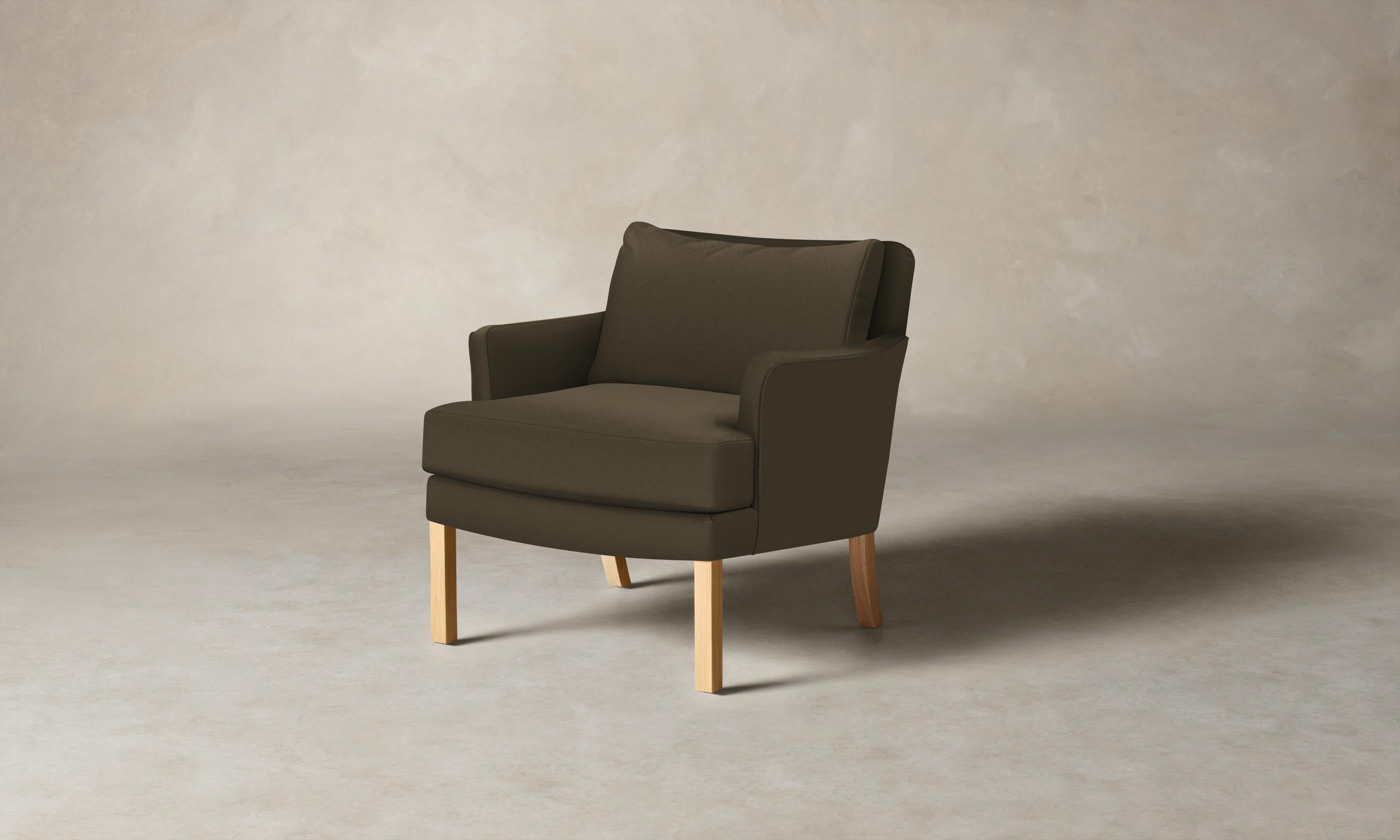 Premium Pebbled Leather Kaye Chair in Truffle Brown - Stylish and Comfortable Seating for Home Office, Living Room, or Study