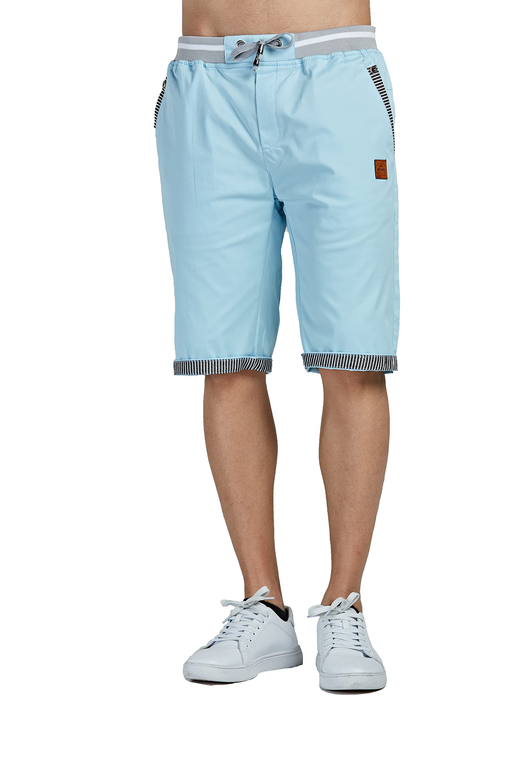 **Tansozer Men's Casual Classic Fit Drawstring Shorts - Elastic Waist, Pockets - Summer Beach, Gym, Travel & Outdoor Activities**