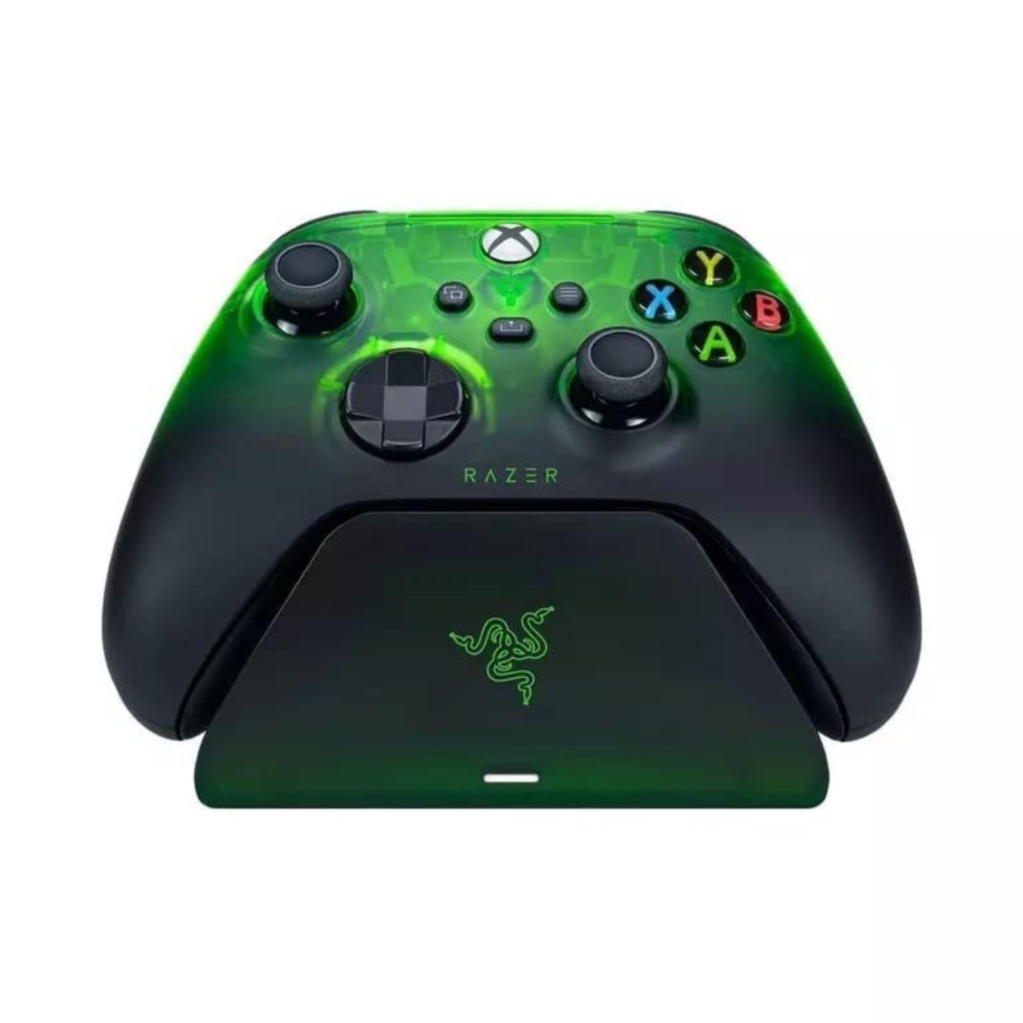 Razer Wireless Controller & Quick Charging Stand Bundle for Xbox Series X|S & Xbox One - Green Edition with Impulse Triggers, Textured Grips, 12-Hour Battery & Magnetic Charging - Perfect for Gaming Sessions & Competitive Play