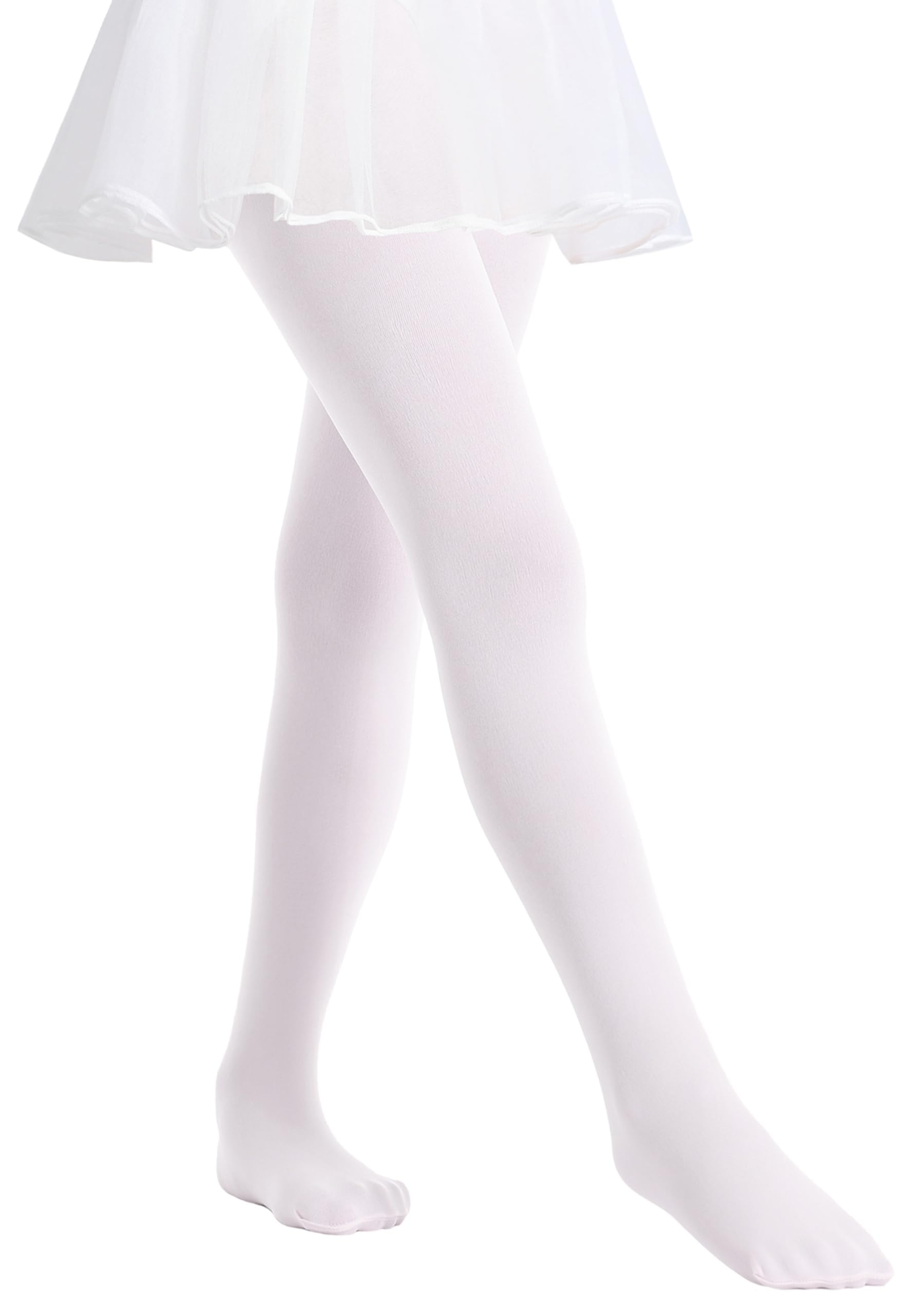 Ultra Soft Girls Ballet Dance Tights - Footed Ballet Stockings for Toddler Kids | Perfect for Dance Classes, Recitals & Ballet Practice