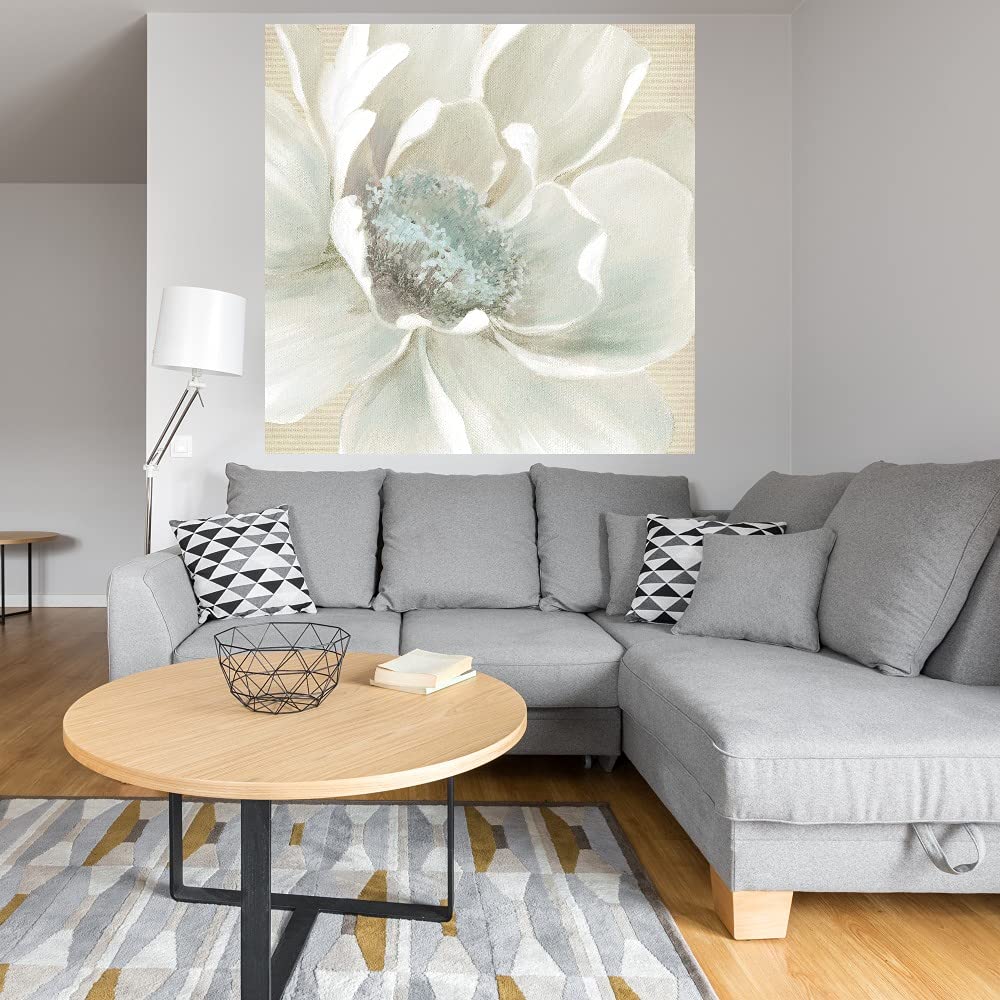 Botanical Wall Art Canvas - Winter Blooms Floral Painting by Carol Robinson - 22x22 Inch Bathroom & Bedroom Decor - Perfect for Spa, Living Room & Office Wall Decor