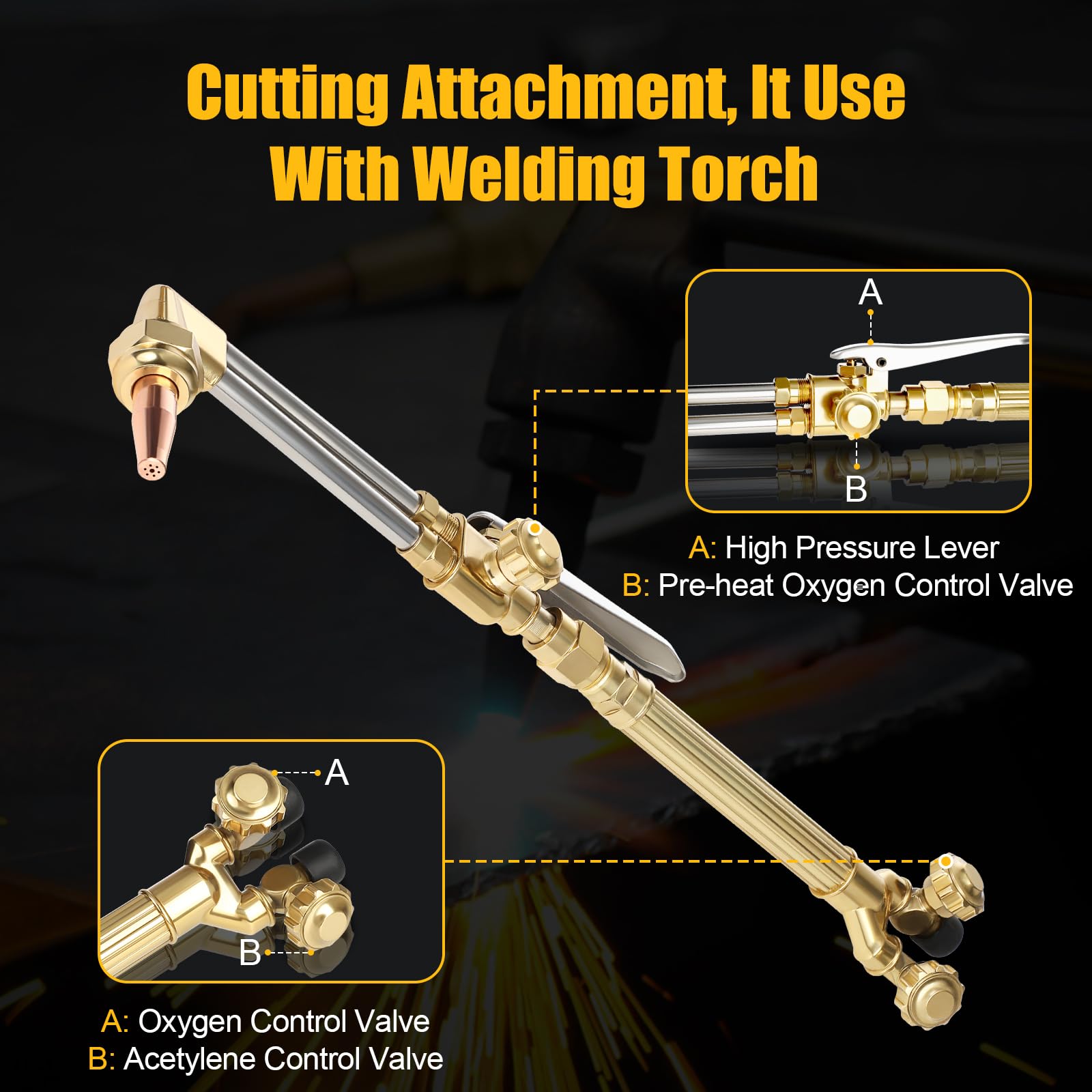 Professional Oxy Acetylene Torch Kit - Portable Gas Welding & Brazing Set with Dual Hose, Regulator Gauges & Storage Case - Ideal for Metal Cutting, Repair, and DIY Projects