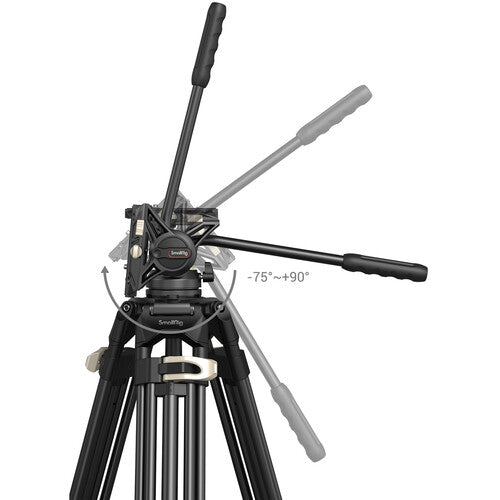 SmallRig AD 01 V2 Professional Heavy Duty Tripod with Fluid Head for DSLR Cameras - Perfect for Video Shooting, Live Streaming & Photography