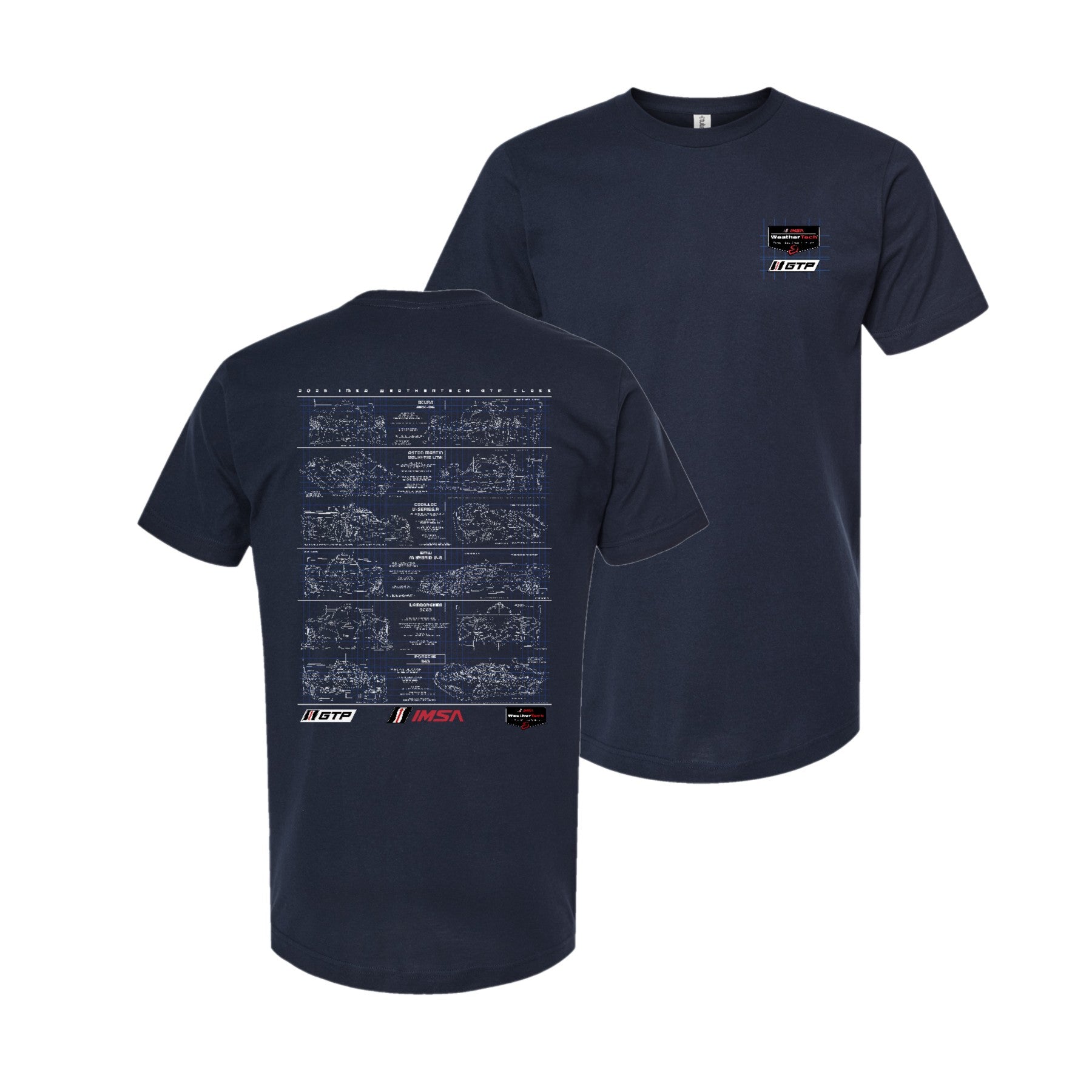 2025 GTP Technical Performance T-Shirt for Men - Breathable & Moisture-Wicking Navy Blue Activewear - Gym, Running & Outdoor Sports
