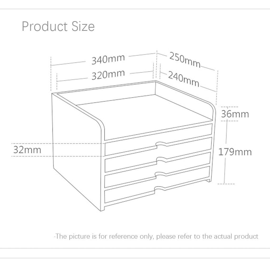 Wooden Desktop Organizer & File Holder - Multifunctional Mail Sorter with Storage Rack (34x25x17.9cm) for Office, Home, or School Organization