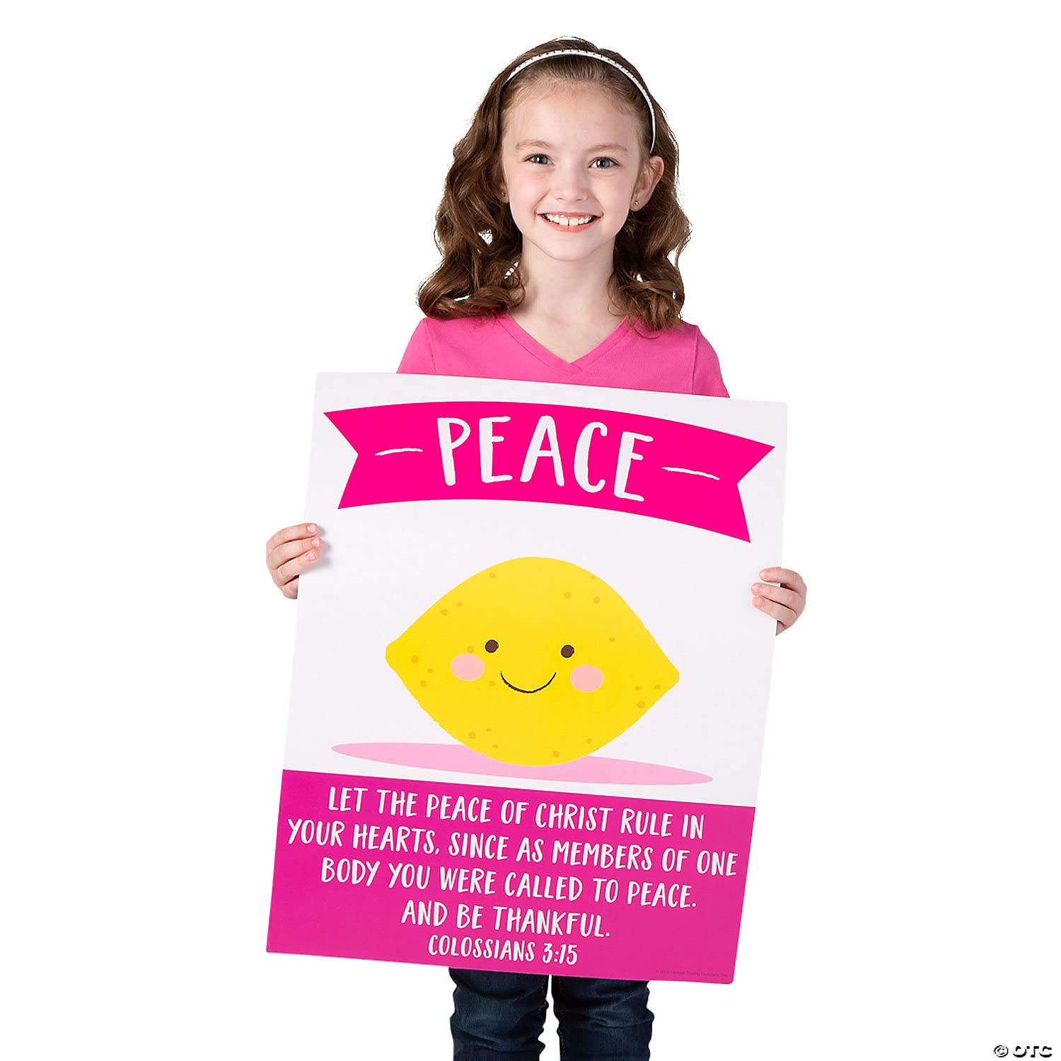 Fun Express Fruit of The Spirit Poster Set - 6 Piece Christian Educational Posters for Sunday School, Bible Study & Kids Room Decor