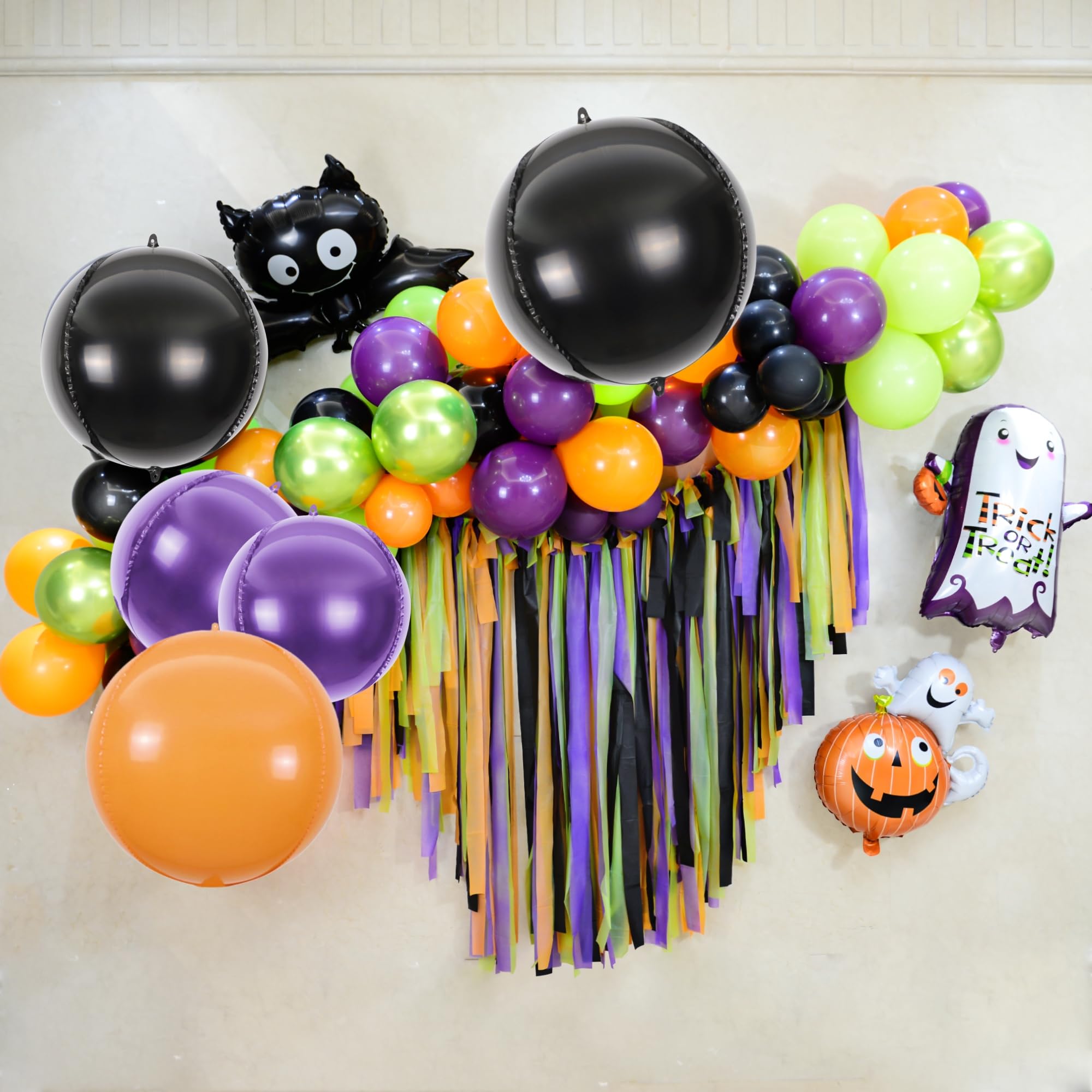 14pcs Black Foil Balloons Set - 22in, 15in, 10in Mylar Balloons for Party Decorations | Large Metallic Chrome Balloons for Birthday, Wedding, Anniversary & Graduation Events | 360 Degree 4D Round Helium Balloon Kit