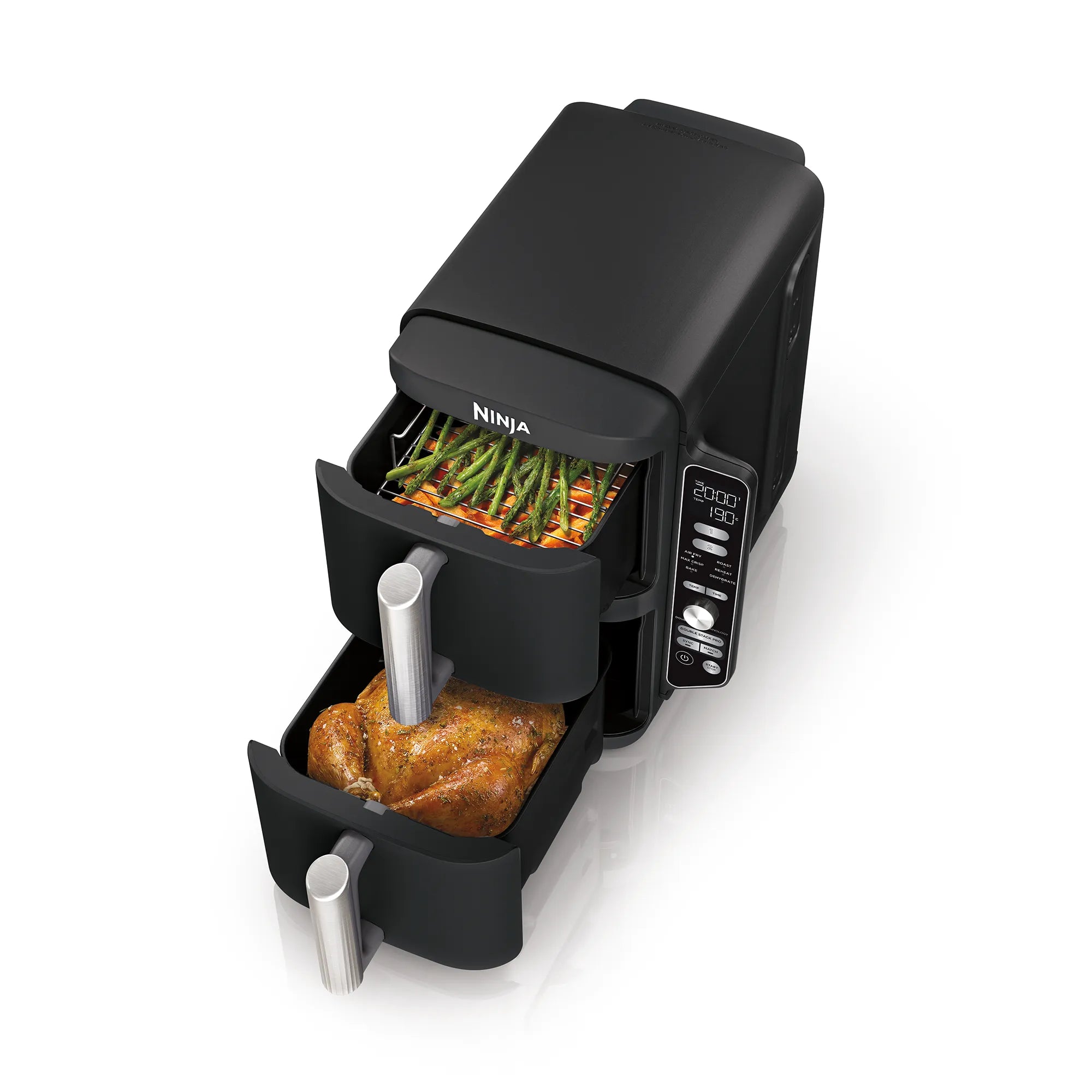 Ninja DoubleStack XXXL 9.5L 2 Drawer Air Fryer - Large Capacity Air Fryer Oven for Family Cooking, Healthy Oil-Free Frying, Baking & Roasting - Perfect for Home Kitchen, Parties & Meal Prep