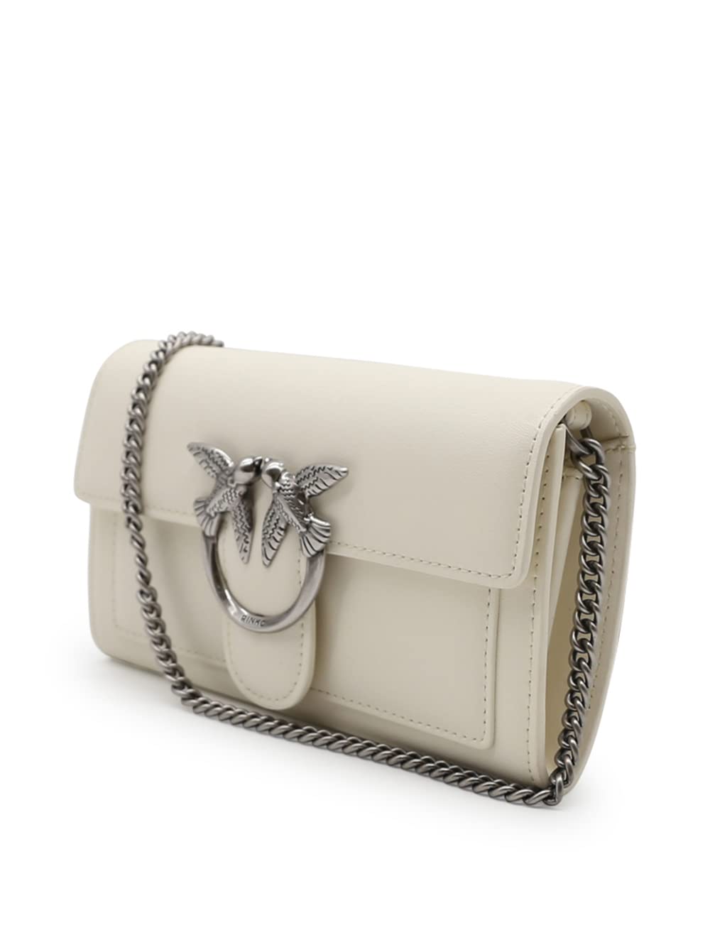 Pinko Women's Love ONE Wallet in C Vitello SETA Leather - Stylish Crossbody Bag for Everyday Use, Travel & Date Nights