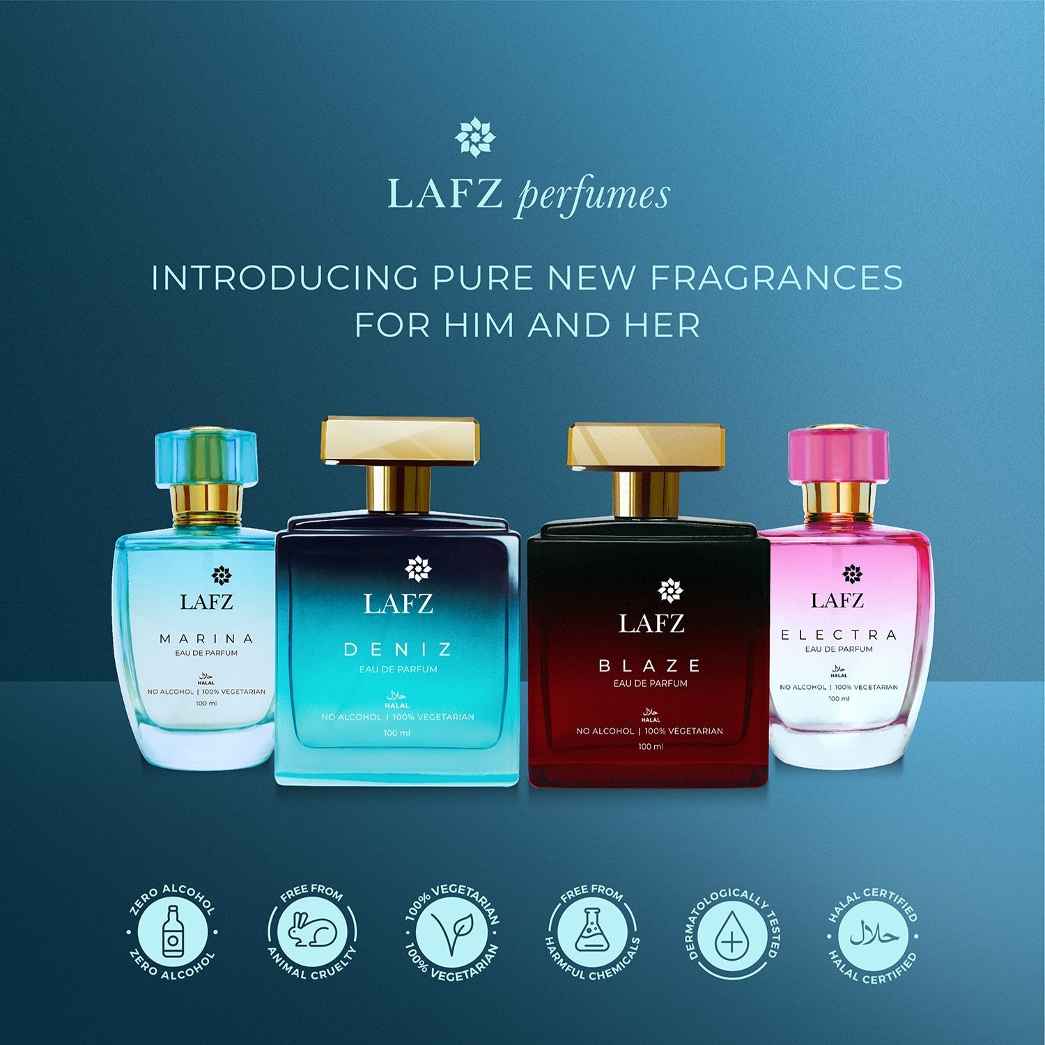 Deniz Eau De Parfum for Women & Men - 100ml Luxury Long Lasting Fragrance - Perfect for Date Night, Office & Special Occasions