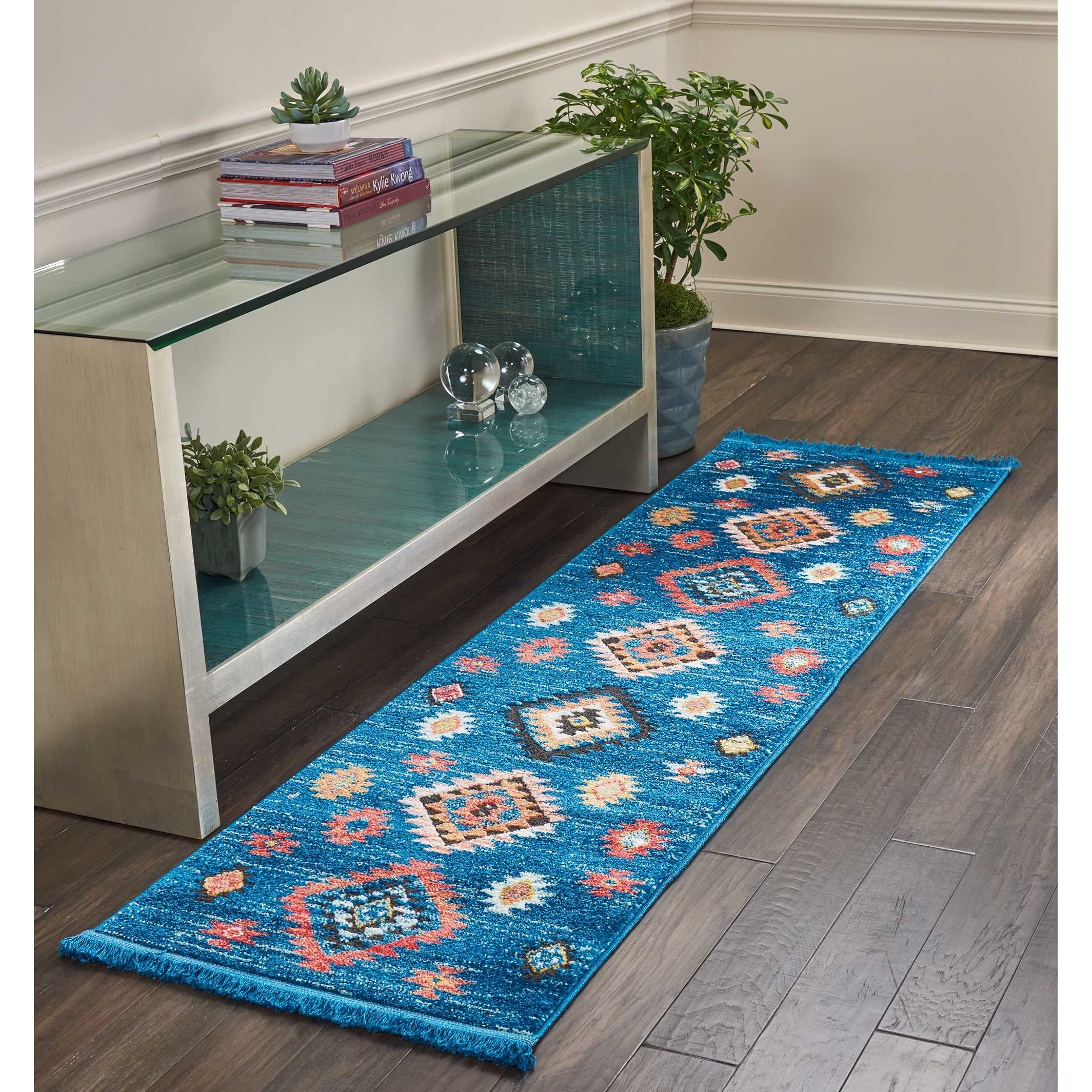 Nourison Tribal Blue 2'2