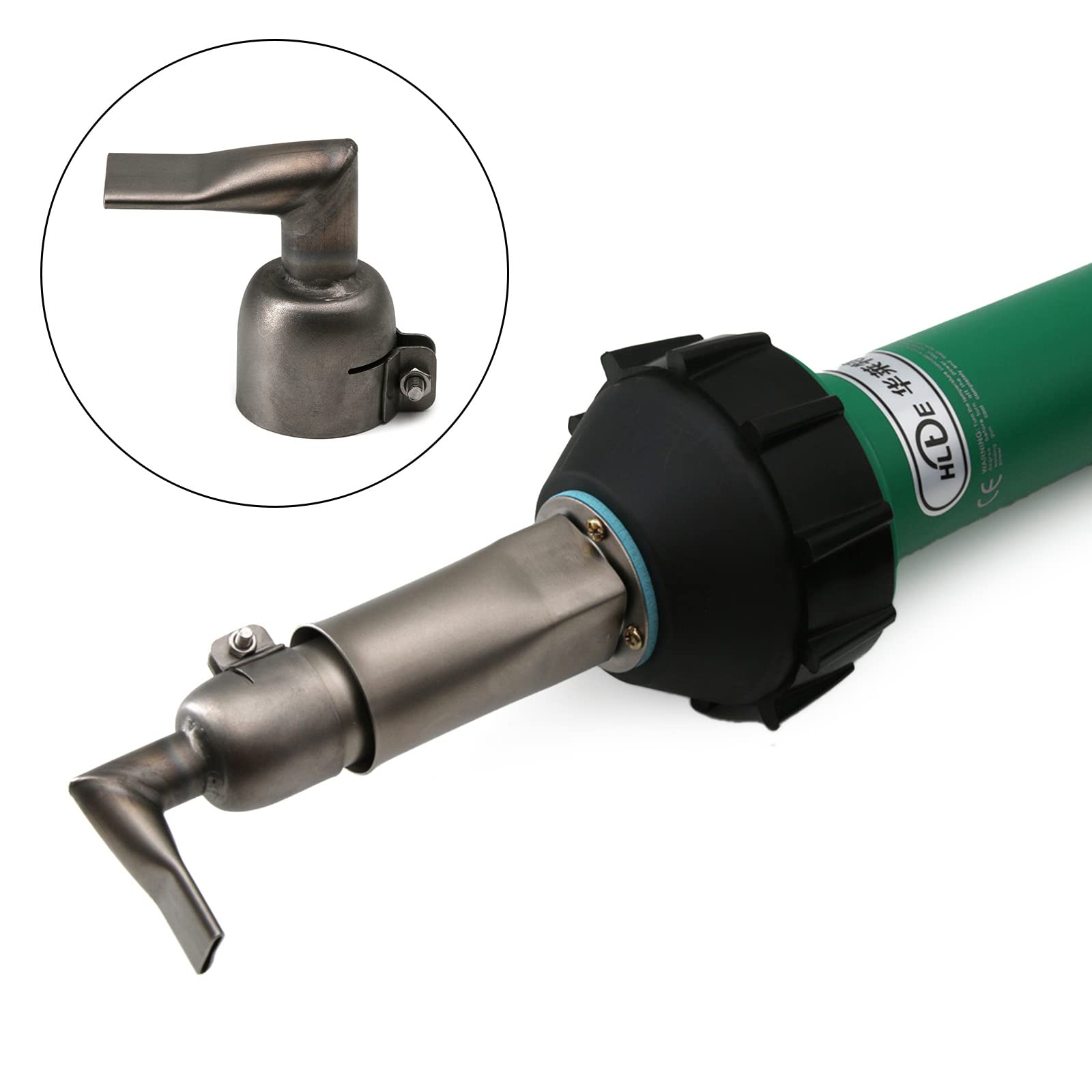 20mm 90 Degree Angled Welding Nozzle Tip - Stainless Steel Flat Nozzle for HLTE Heat Guns | Perfect for Precision Welding, DIY Projects & Automotive Repairs