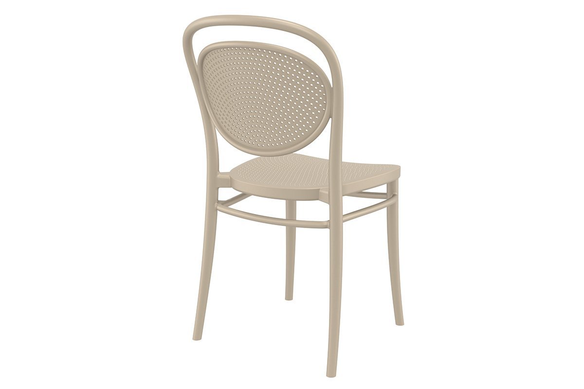 Commercial-Grade Marcel Stacking Chairs for Restaurants, Cafes & Events - Heavy Duty Stackable Dining Chairs for Indoor/Outdoor Use