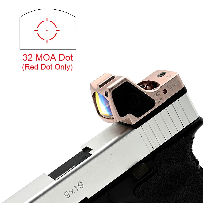 Tactical RMR HD Red Green Dot Sight - Compact Pistol Reflex Sight with Light Sensing System | Picatinny Mount Scope Optics for Rifles & Handguns | Ideal for Hunting, Shooting Range & Tactical Training