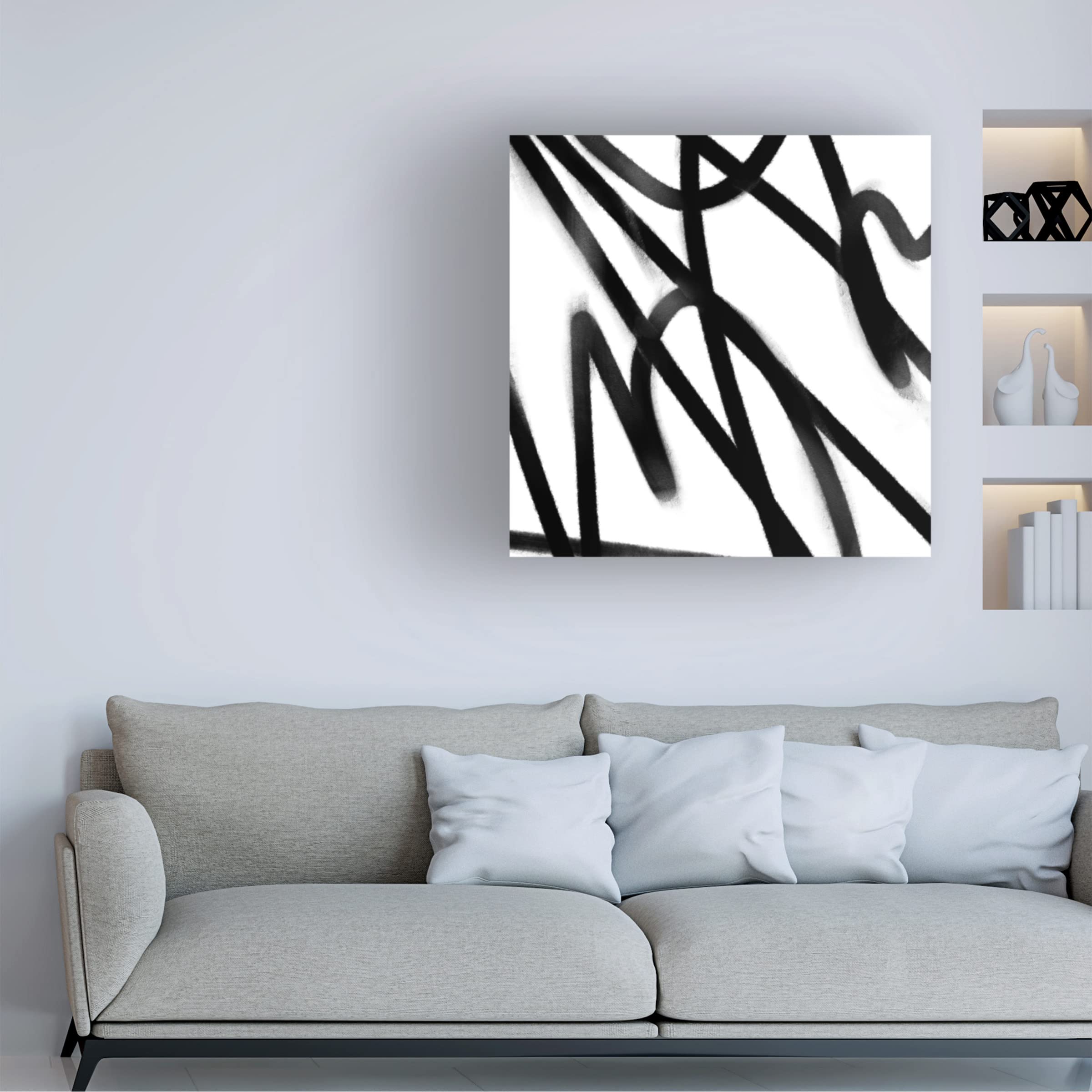 Emma Scarvey 'Disarray II' Canvas Wall Art Print - Modern Abstract Painting for Living Room, Bedroom & Office Decor