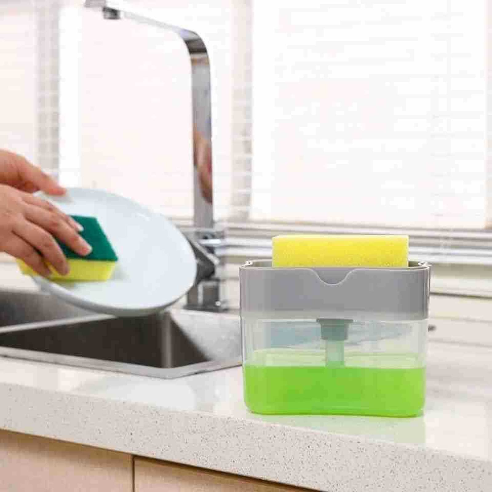 Automatic Press-Type Kitchen Detergent Dispenser for Dish Soap & Liquid Soap - Hands-Free Cleaning Solution for Sinks, Countertops & Dishwashing Stations