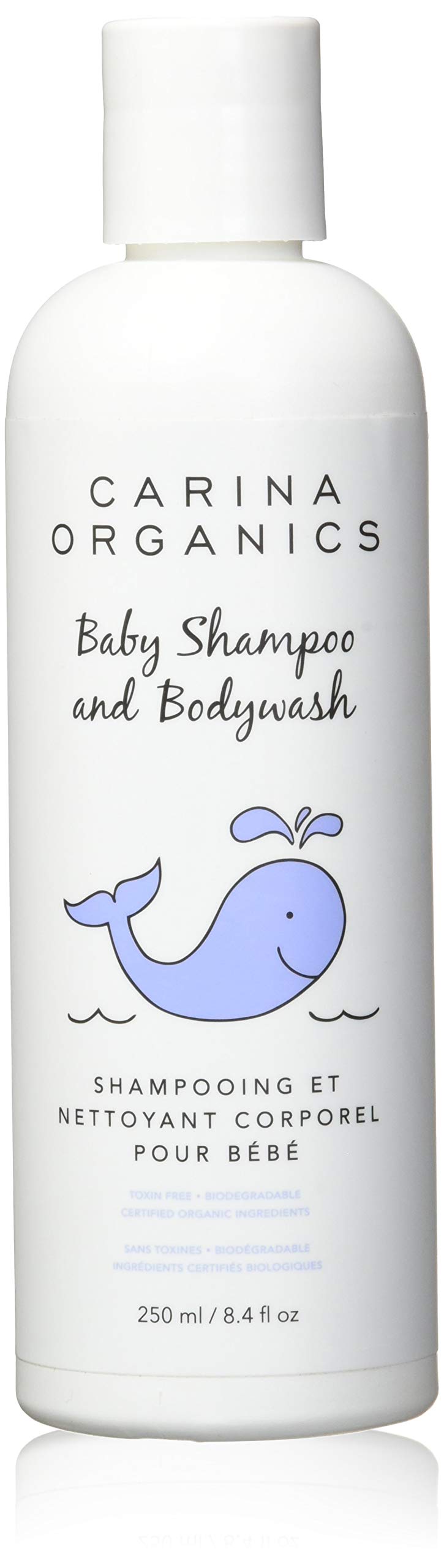 Carina Organics Baby Shampoo & Body Wash - 8.4 Oz | Natural & Gentle for Newborns | Perfect for Daily Bath Time & Sensitive Skin Care