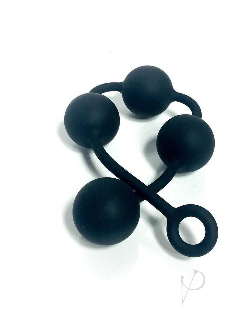 Premium Boneyard Silicone Anal Beads for Men & Women - Large Black Anal Training Kit - Adult Sensual Play & Couples Intimacy Accessories