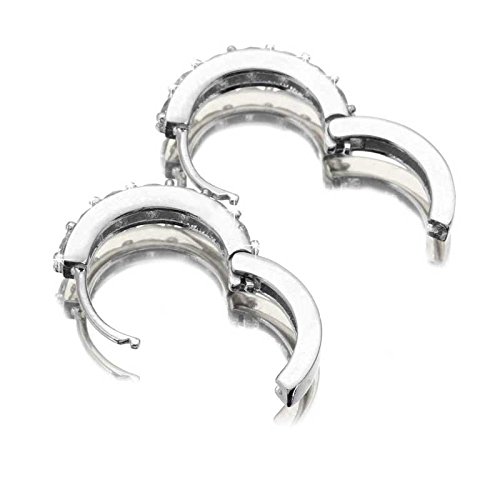 Stylish Big Silver Hoop Earrings & Gold Stud Earrings for Women - Elegant Rhinestone & Diamond Accents (Silver, One Size) - Perfect for Parties, Weddings & Everyday Wear