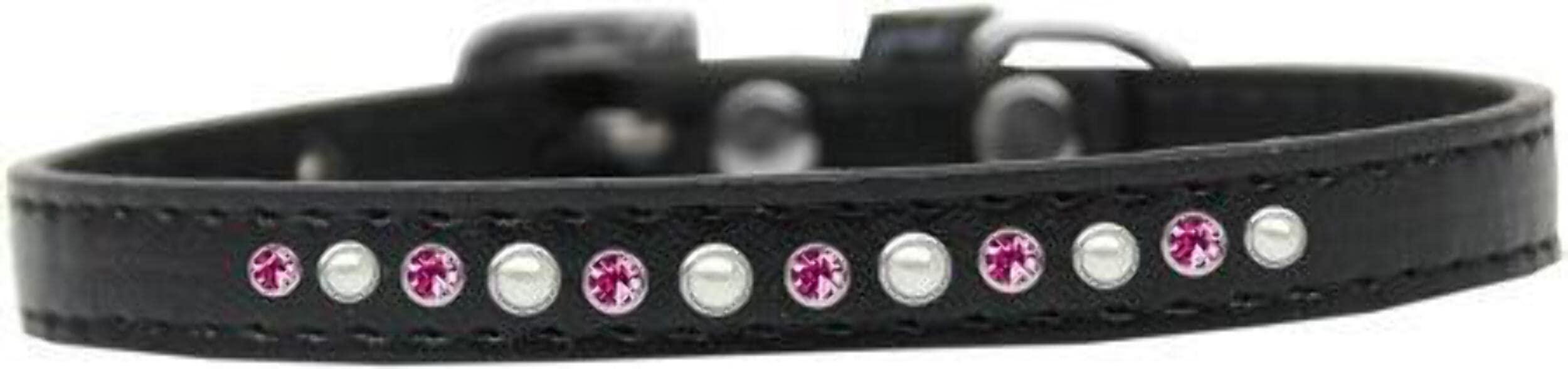 Lavender Dog Collar with Pearls & Pink Crystals for Pets