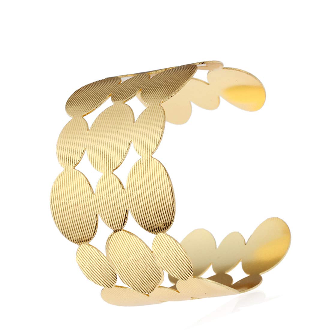 Yellow Chimes Bracelet for Women & Girls - Fashionable Golden Cuff Kadaa Bracelet | Oval Shaped Gold Plated Hand Cuff Kadaa | Perfect Birthday Gift for Her | Ideal for Parties, Weddings & Everyday Wear